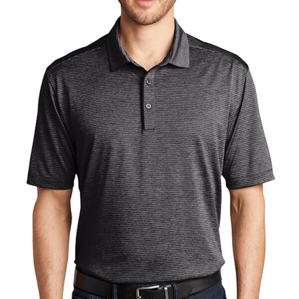 Custom No Minimum Port Authority Shadow Stripe Polo K585 Front View