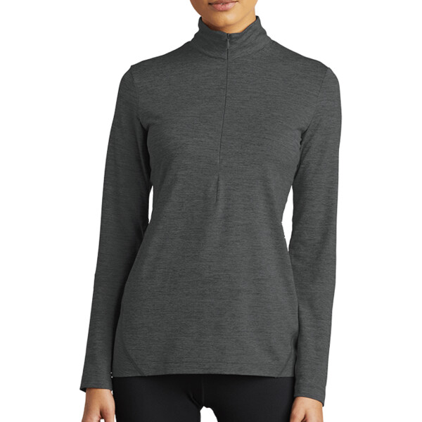 Custom No Minimum Sport-Tek Ladies Exchange 1.5 Long Sleeve 1/2 Zip LST711 Front View
