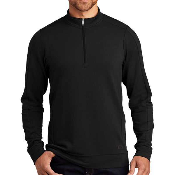 No Minimum Custom Logo OGIO Luuma 1/2 Zip Fleece OG813 Front 