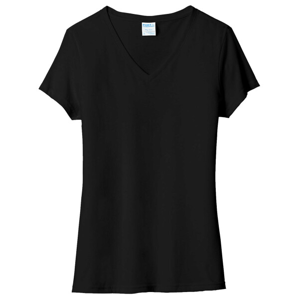 Custom No Minimum Ladies Tri Blend V-Neck Tee LPC330V Front View