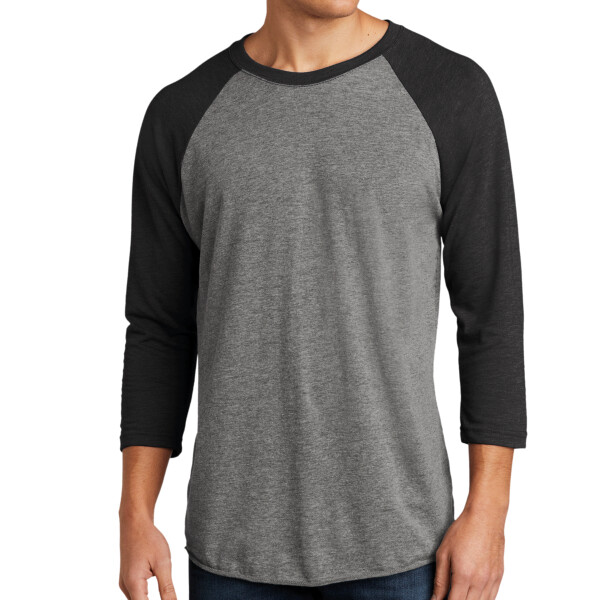 Custom No Minimum Next Level Unisex Tri Blend 3/4 Sleeve Tee NL6051 Front View