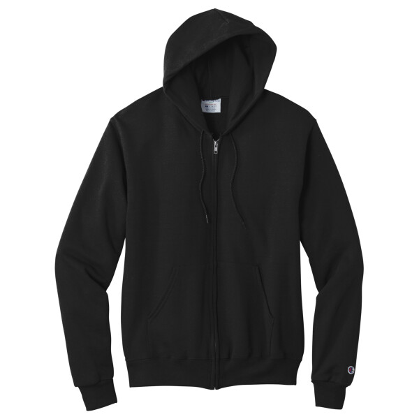 Custom No Minimum Champion Powerblend Full Zip Hoodie S800 Front View