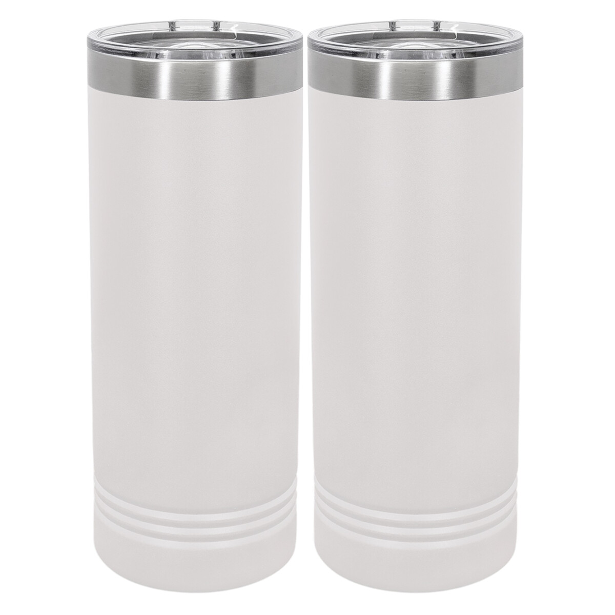 Custom Printed no Minimum 22 oz white stainless skinny tumbler