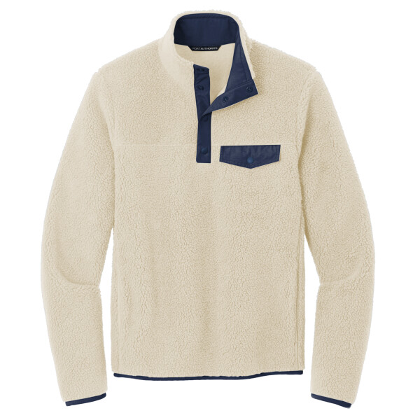 Custom No Minimum Port Authority Camp Fleece Snap Pullover F140 Front View
