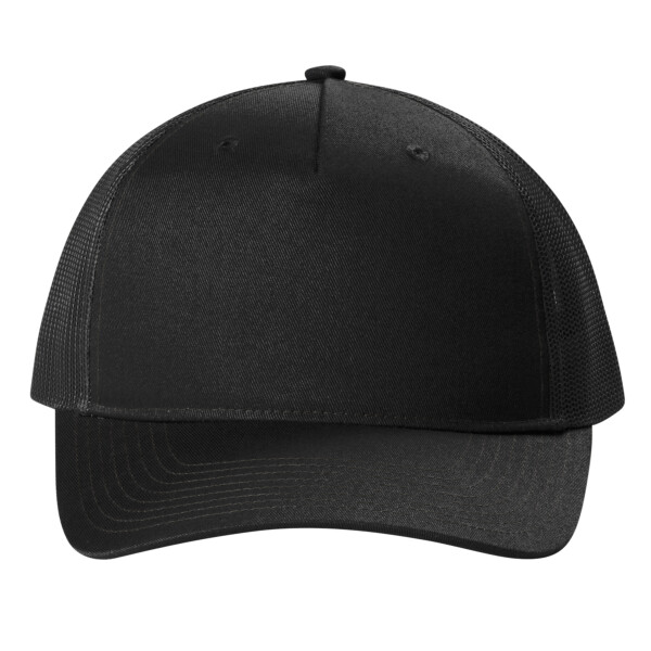 Custom No Minimum Port Authority Snapback Five Panel Trucker Cap C115 Front View