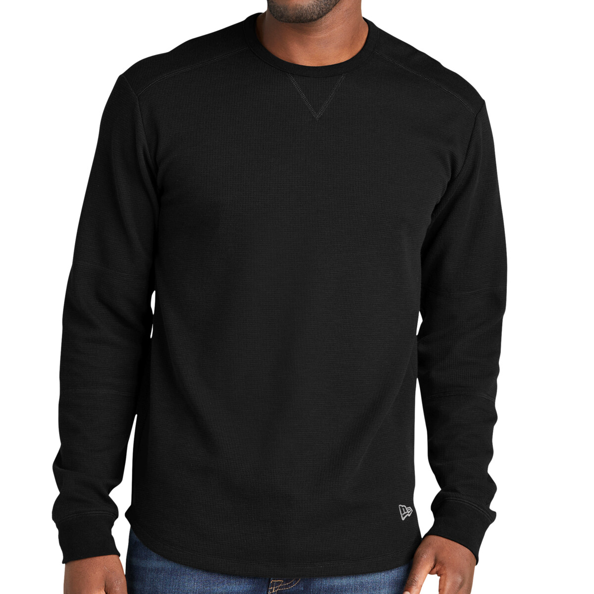 Custom No Minimum New Era Thermal Long Sleeve NEA140 Front View