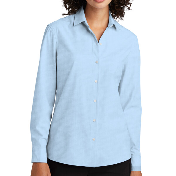 Custom No Minimum Mercer+Mettle Women's Long Sleeve Stretch Woven Shirt MM2001 Front View
