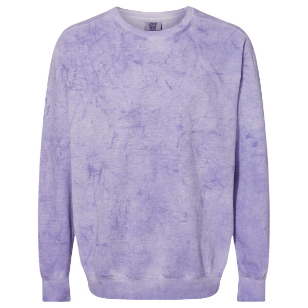 Custom No Minimum Comfort Colors SM Color Blast Crewneck Sweatshirt 1545 Front View