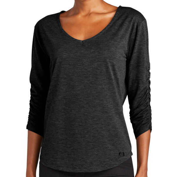 No Minimum Custom Logo OGIO Ladies Evolution V Neck LOG148 Front