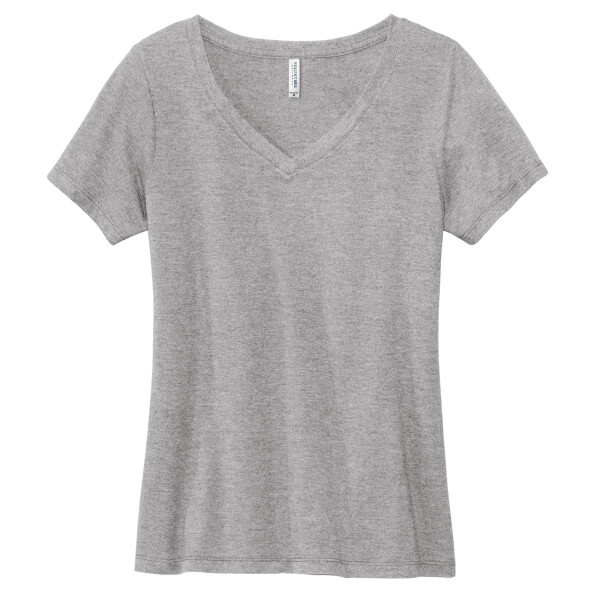 Custom No Minimum Volunteer Knitwear Women's Daily V-Neck Tee LVL45V Front View