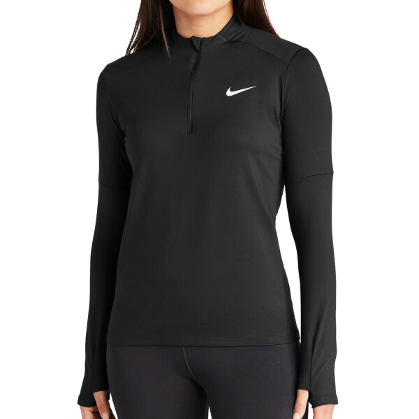 No Minimum Custom Logo Nike Ladies Dri FIT Element 1/2 Zip Top NKDH4951 Front View