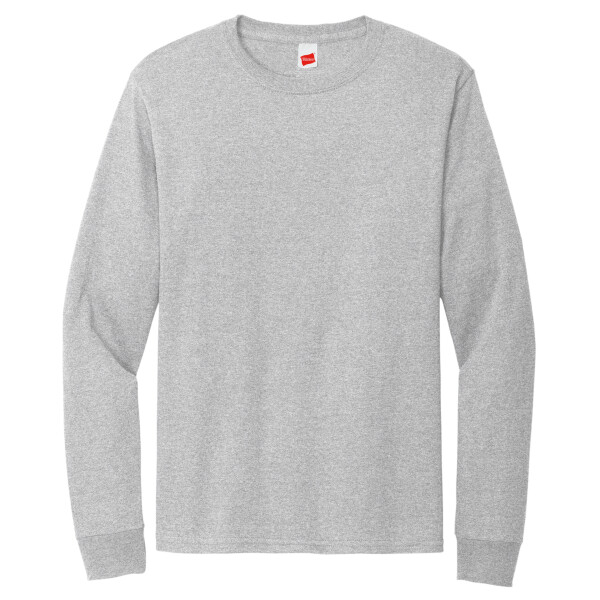 Custom No Minimum Hanes Essential T 100% Cotton Long Sleeve T-Shirt 5286 Front View