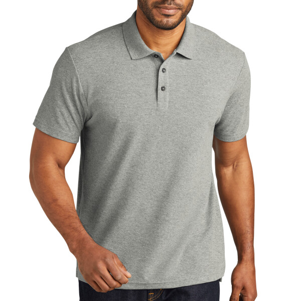 Custom No Minimum Port Authority C Free Cotton Blend Pique Polo K867 Front View