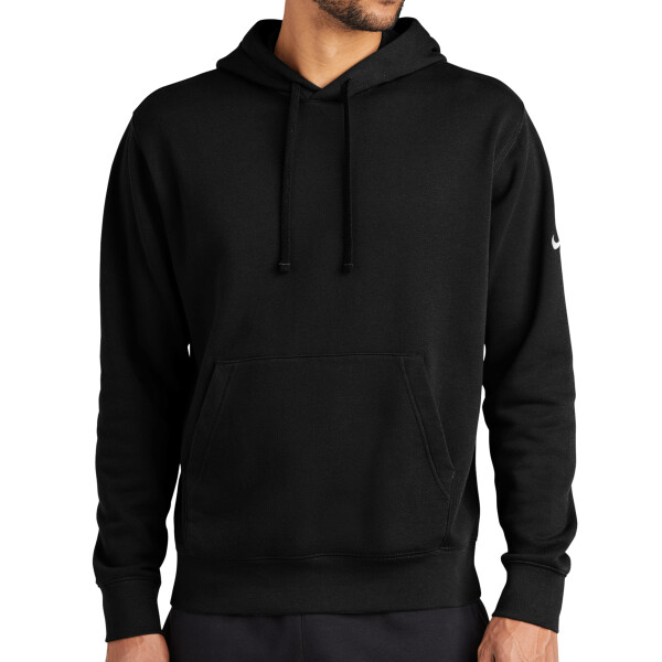 No Minimum Custom Logo Nike Club Fleece Sleeve Swoosh Pullover Hoodie NKDR1499 Front View