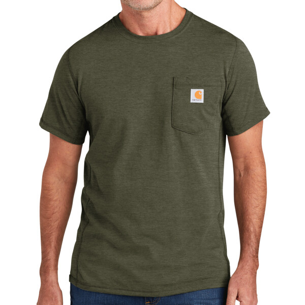 Custom No Minimum Carhartt Force Short Sleeve Pocket T-Shirt CT104616 Front View