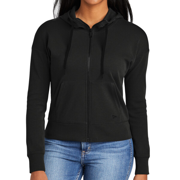 Custom No Minimum New Era Ladies STS Full Zip Hoodie LNEA540 Front View