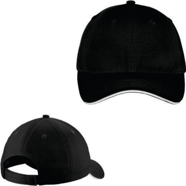 No Minimum Custom Logo Unstructured Sandwich Bill Cap C919 Front View