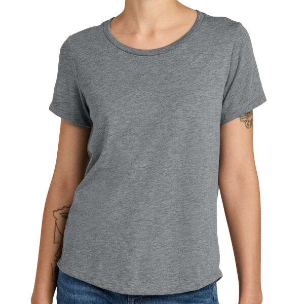 Custom No Minimum Allmade Women's Relaxed Tri Blend Scoop Neck Tee AL2015 Front View