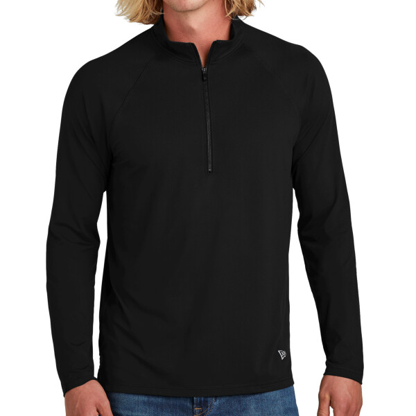 Custom No Minimum New Era Power 1/2 Zip NEA228 Front View