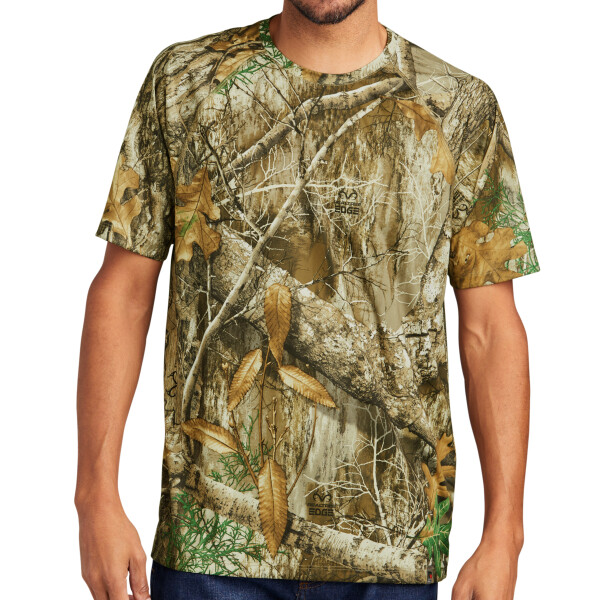Custom No Minimum Russell Outdoors Realtree Performance Tee RU150 Front View