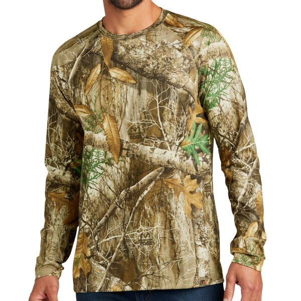 Custom No Minimum Russell Outdoors Realtree Performance Long Sleeve Tee RU150LS Front View
