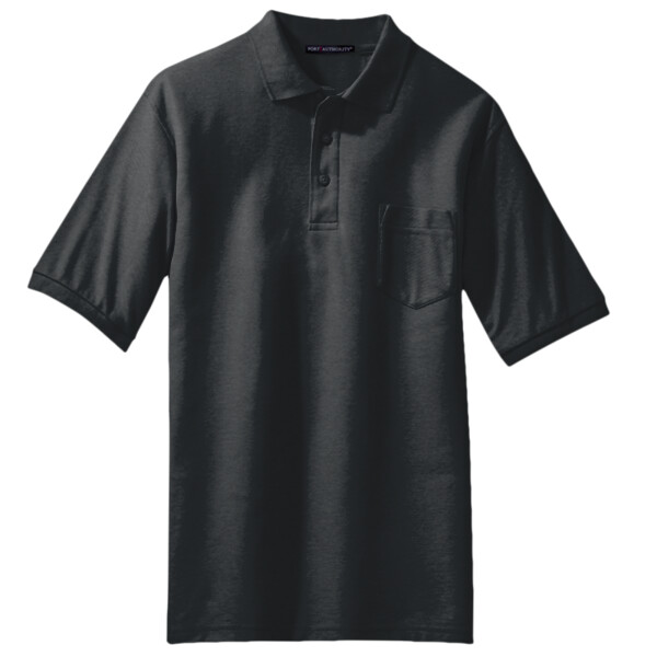 Custom No Minimum Port Authority Silk Touch Polo with Pocket K500P Front View