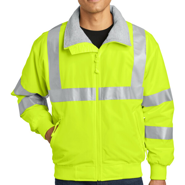 Custom No Minimum Port Authority Enhanced Visibility Challenger Jacket with Reflective Taping SRJ754 Front View
