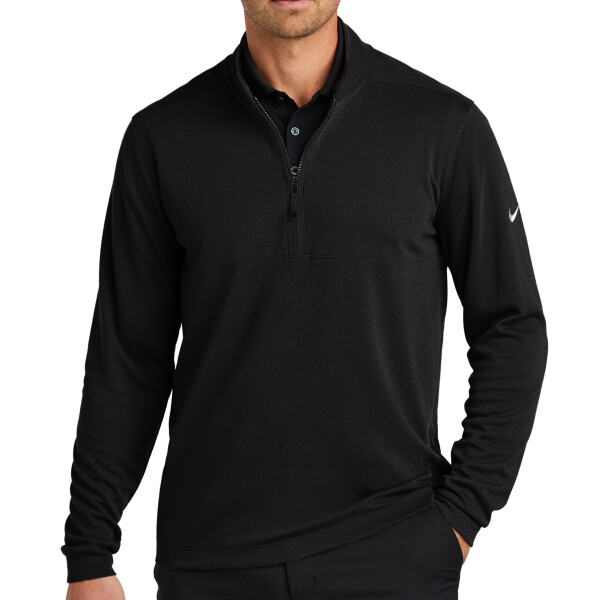 No Minimum Custom Logo Nike Textured 1/2 Zip Cover Up NKDX6702 Front View