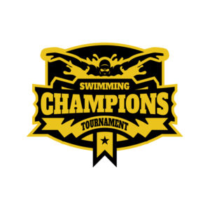 Champions Swimming Tournament logo template Thumbnail