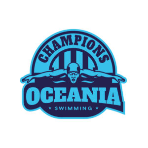 Oceania Champions Swimming logo template Thumbnail