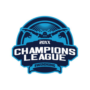 Champions League Swimming logo template Thumbnail