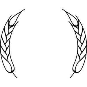 Wheat Laurel Half Wreath Thumbnail