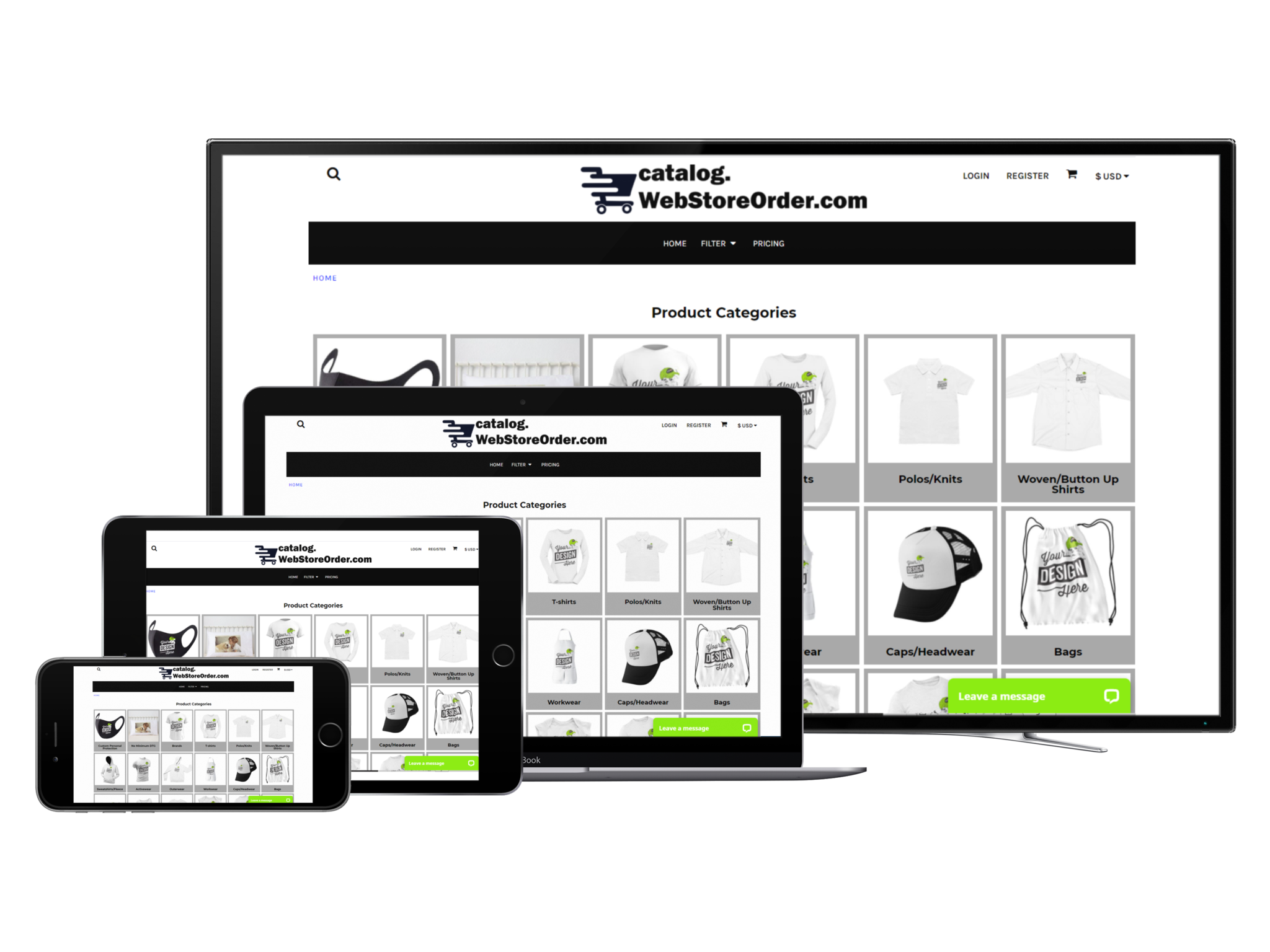 webstore order catalog