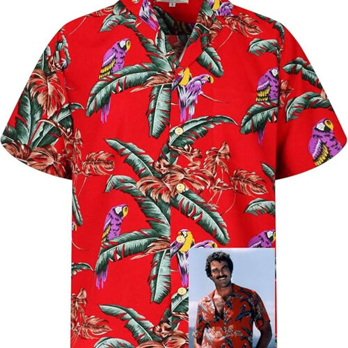 Paradise Found Jungle Bird Red Hawaiian Shirt Thumbnail