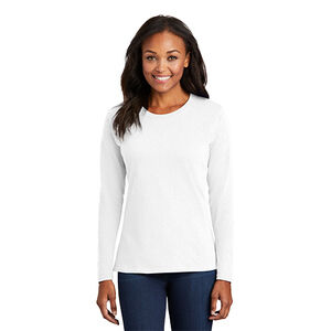 1-DAY RUSH NO MINIMUM Ladies Long Sleeve Crew Neck T-Shirt Thumbnail