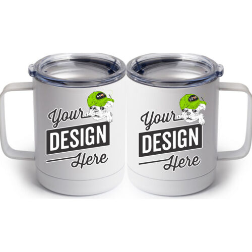 10 oz. White Stainless Steel Coffee Mug Thumbnail