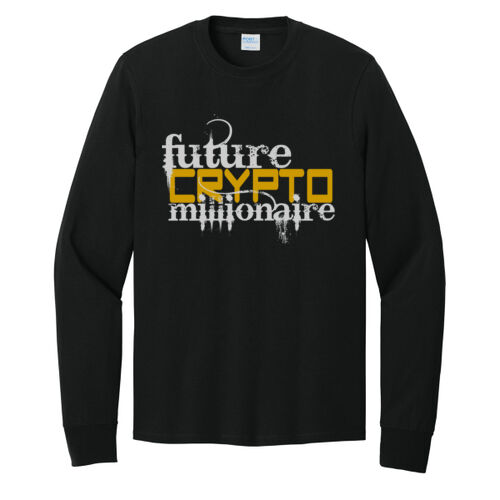 Future Crypto Millionaire customizable - Long Sleeve Core Cotton Tee Thumbnail