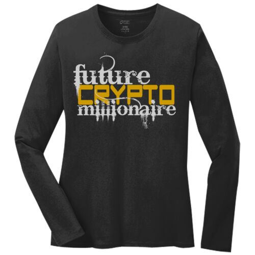 Future Crypto Millionaire customizable - Ladies Long Sleeve Core Cotton Tee Thumbnail