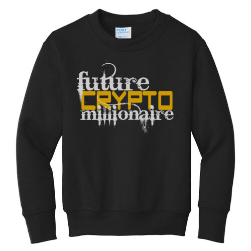 Future Crypto Millionaire customizable - Youth Core Fleece Crewneck Sweatshirt Thumbnail