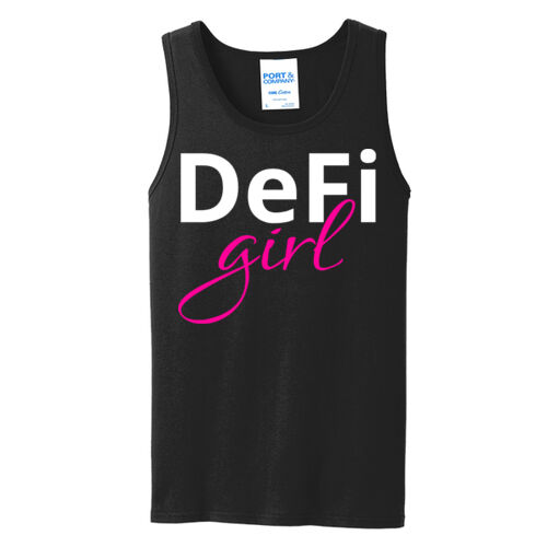 DeFi Girl Customizable - Core Cotton Tank Top Thumbnail