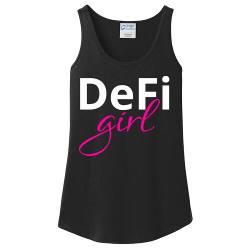 DeFi Girl Customizable - Ladies Core Cotton Tank Top Thumbnail
