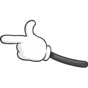 Cartoon Hand Pointing Finger 3 Thumbnail
