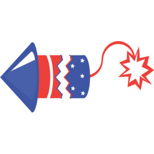 Red White Blue Fireworks Rocket 1 Thumbnail