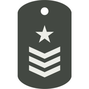 Military Star Chevron Dog Tag 1 Thumbnail