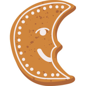 Gingerbread Cookie Crescent Moon 1 Thumbnail