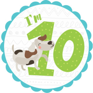 Ten Birthday Animal Dog Number 1 Thumbnail