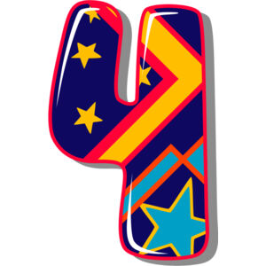 Four Birthday Groovy Number 1 Thumbnail