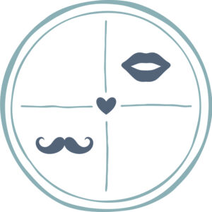 Wedding Lips Moustache Heart Emblem 1 Thumbnail