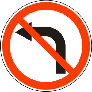 No Left Turn Sign 1 Thumbnail