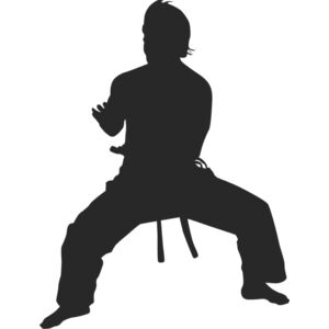 Martial Arts Fighter Silhouette 4 Thumbnail